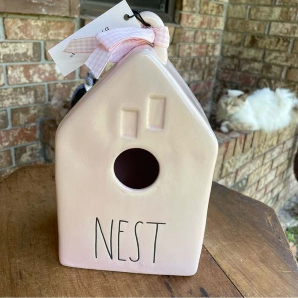 Rae Dunn Magenta Birdhouse NEST Pretty in Pink NWT! 9” Tall